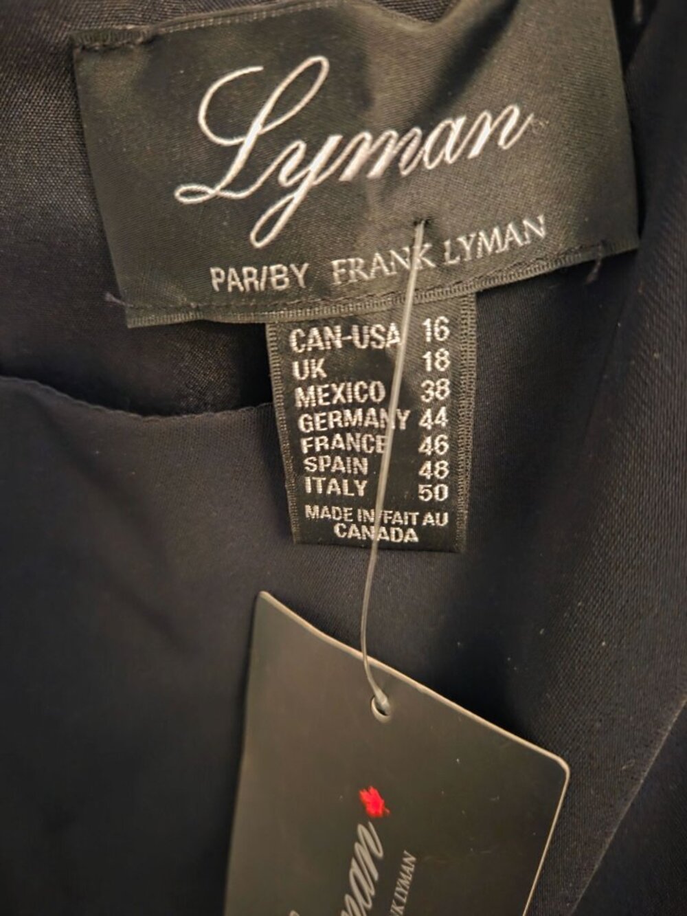 Lyman By Frank Lyman Black Sleeveless High-Low Evening Dress With Rhinestone - Picture 4 of 4